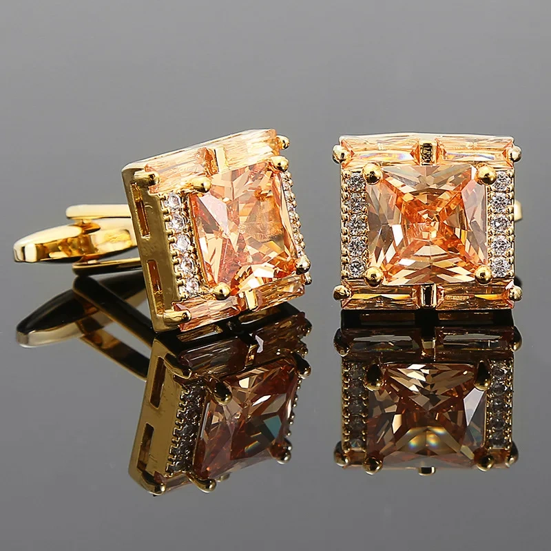 Crystal Square French Cufflinks