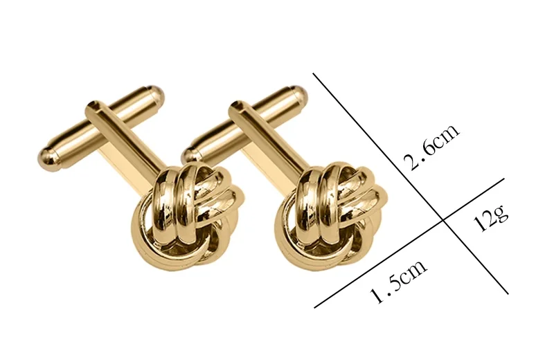 Product flat lay showcasing the 3D knot structure with polished metal texture on black or white background